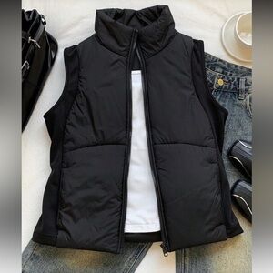 Black Women's Puffer Vest
